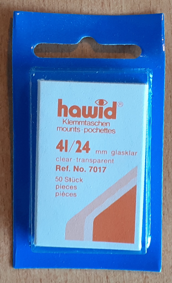 (image for) Hawid Stamp Mounts - Clear 41mm x 24mm - Click Image to Close